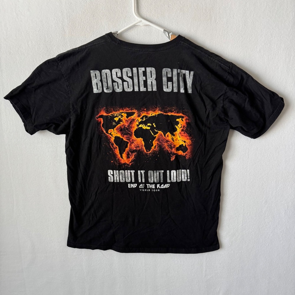 KISS End of the‎ Road World Tour T-Shirt Mens XL Bossier City Black Graphic Tee